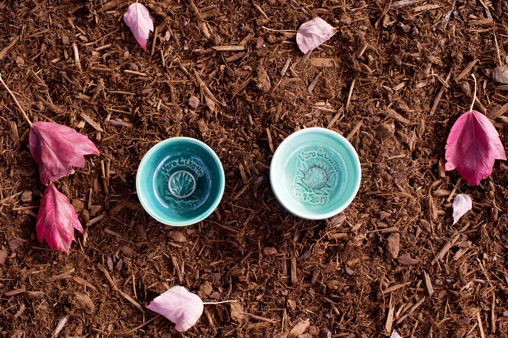 traditional mezcal cups as wedding favors for guests