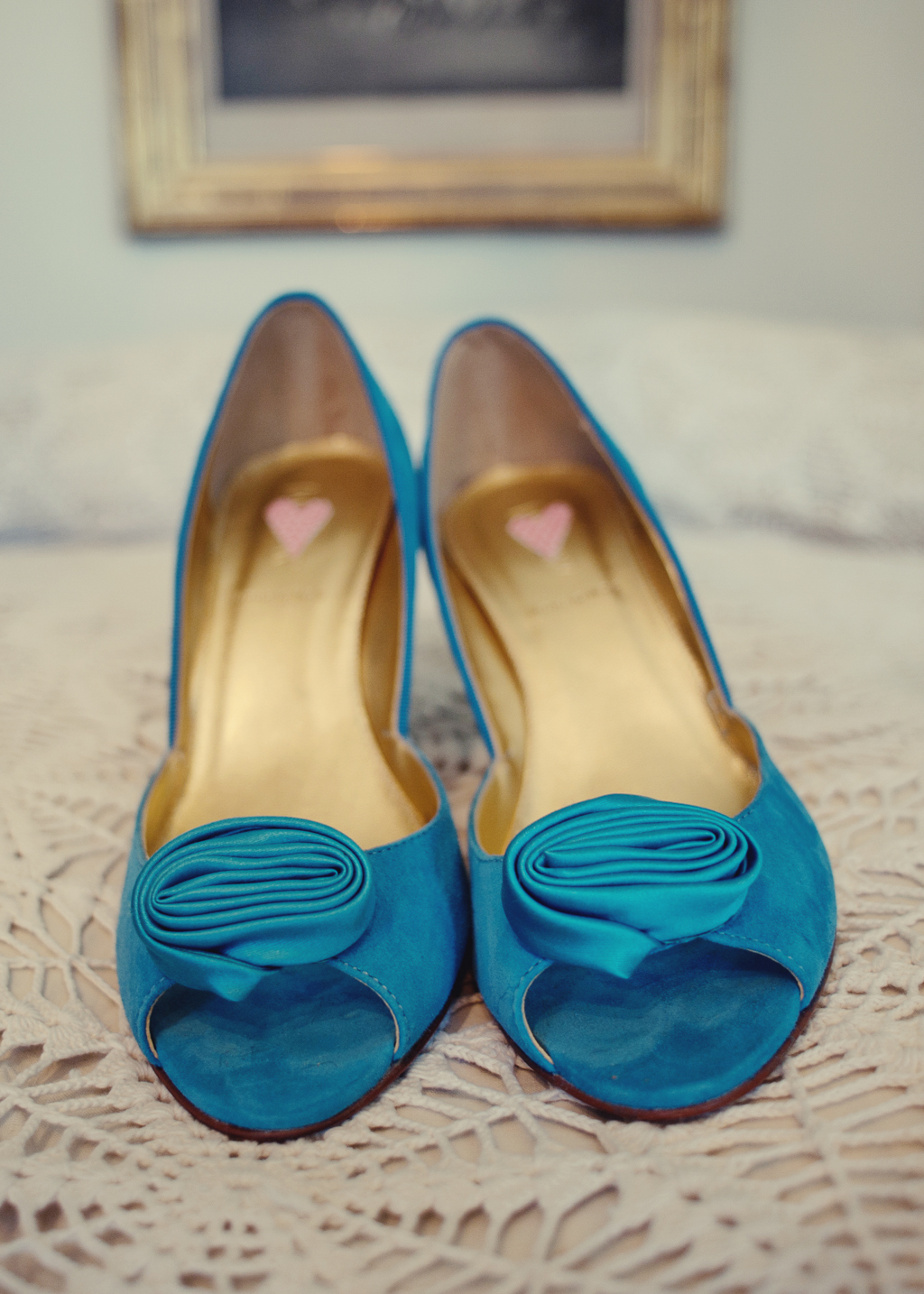 turquoise wedding shoes