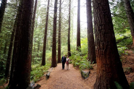 Redwood Deck Wedding at Hoyt Arboretum - Crystal Genes Photography